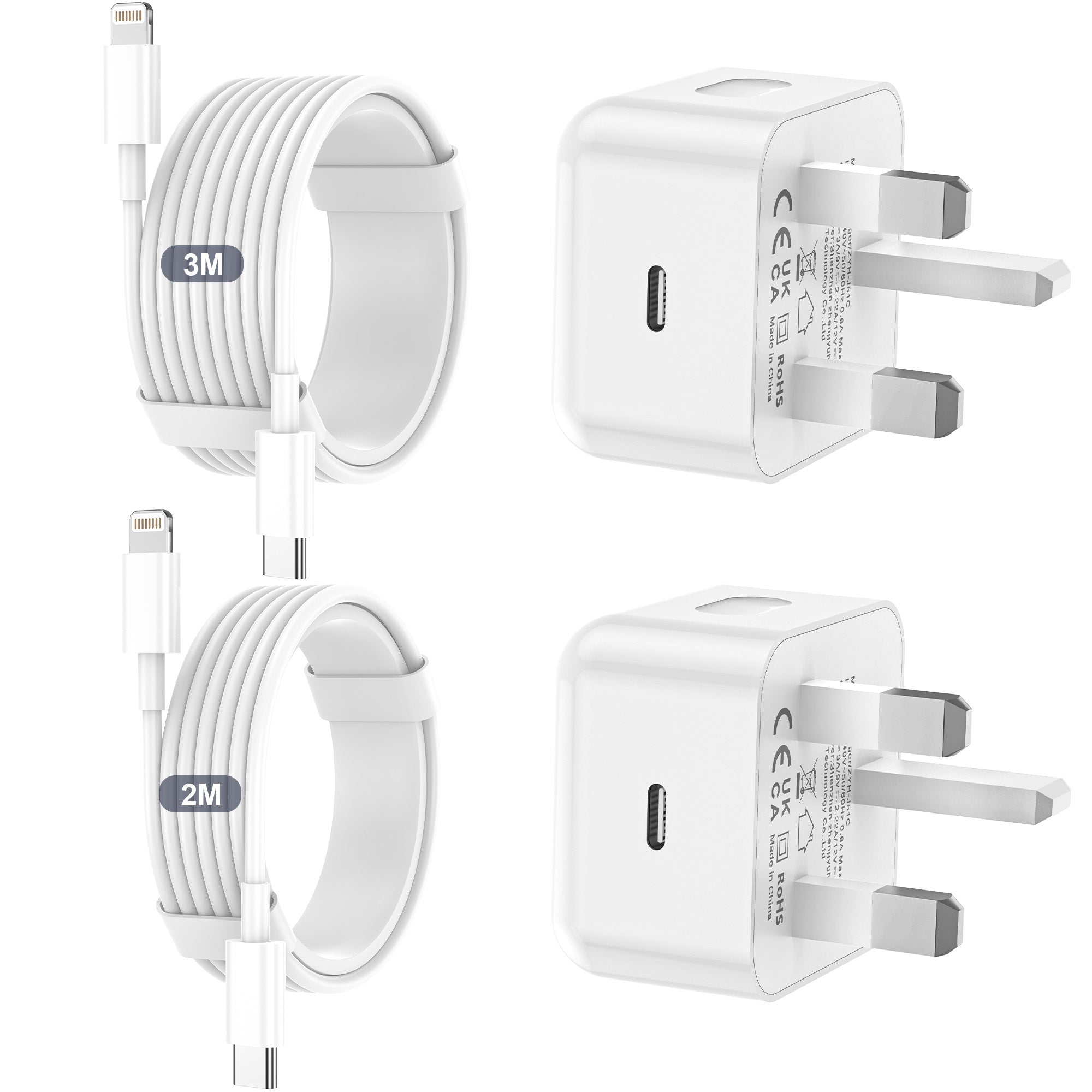 Fast Charge for iPhone 14 13, 2Pack PD for iPhone charger Fast Charge UK Plug With iPhone Charger Cable [ MFi Certified] Fast Charging Lightning Cable for iPhone 14 13 12 11 Pro Max XS X 8 6, iPad